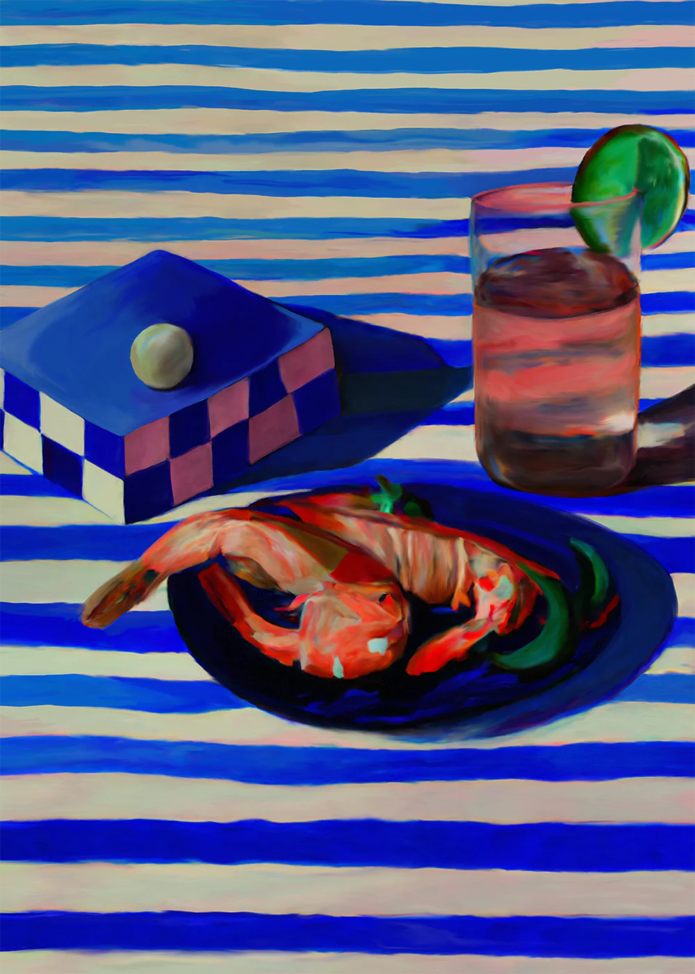 Paper Collective 'Shrimp & Stripes' Art Print