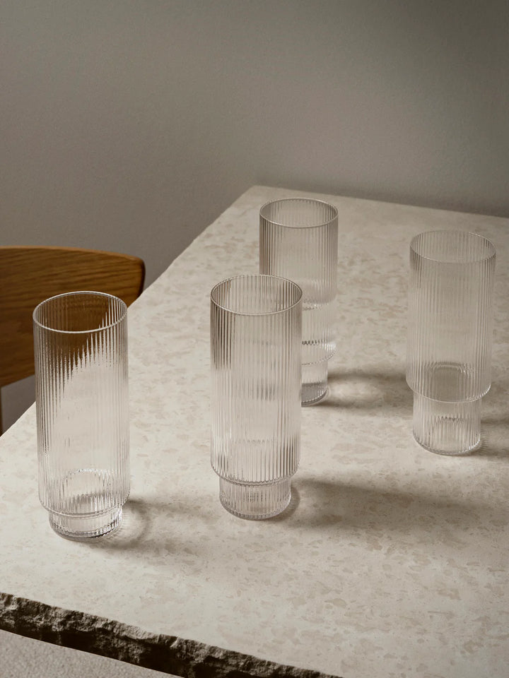 Ferm Living Ripple Long Drink Glasses