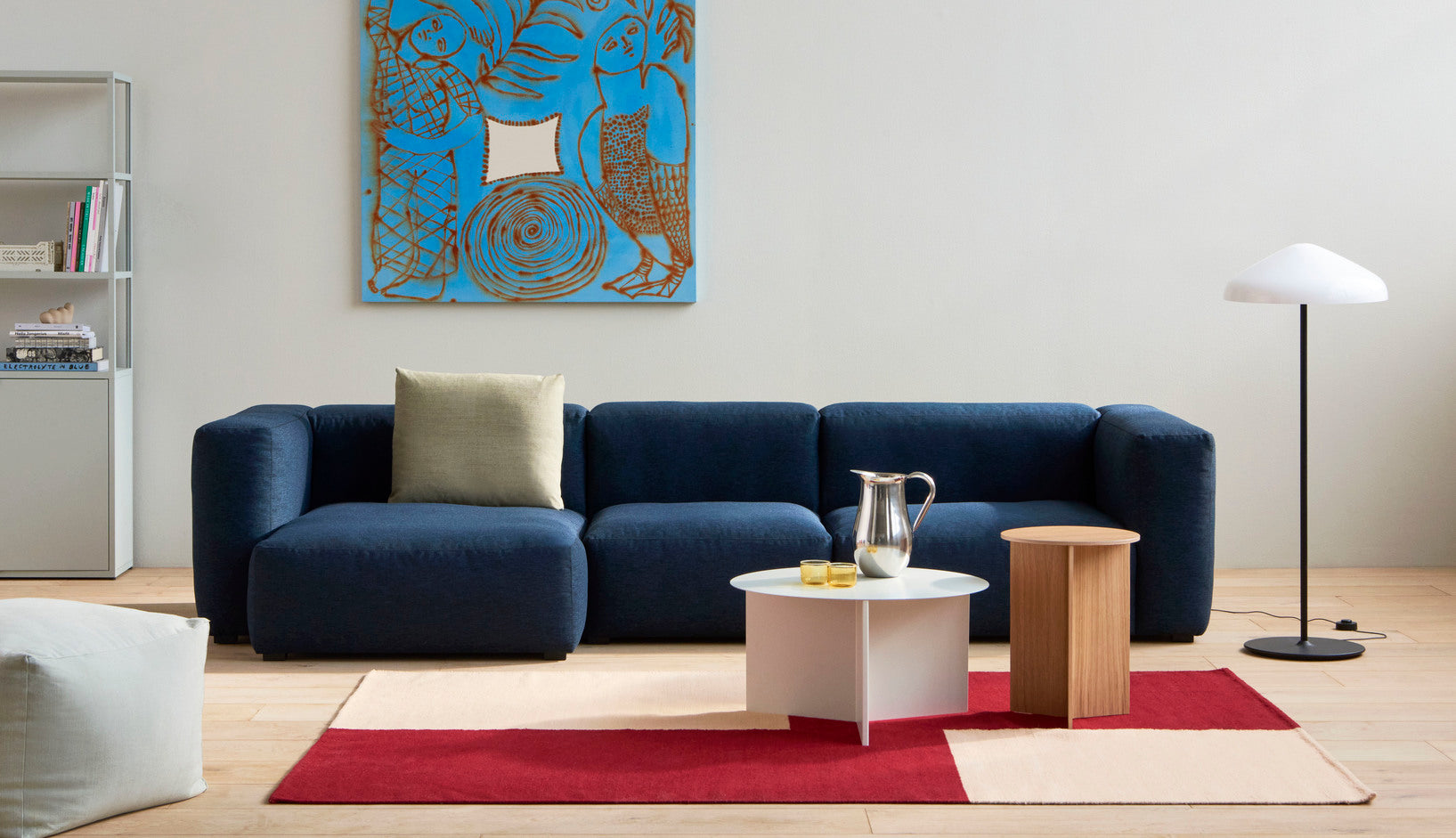 HAY MAGS SOFT 布張り ライトブルー Hay Mags Soft Sofa High Armrests – De Klare Lijn