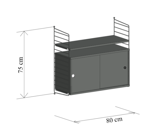 String System hangende nachtkast