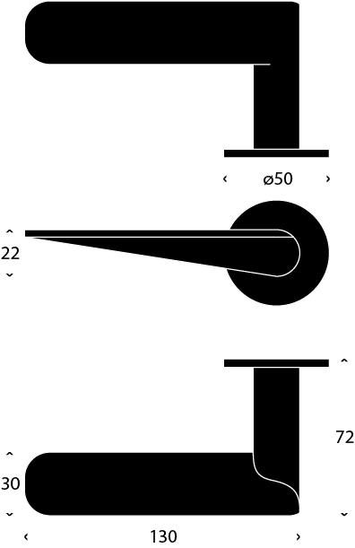 FROST HB101 Deurklink