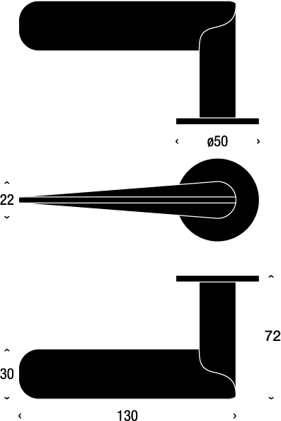 FROST HB102 Deurklink